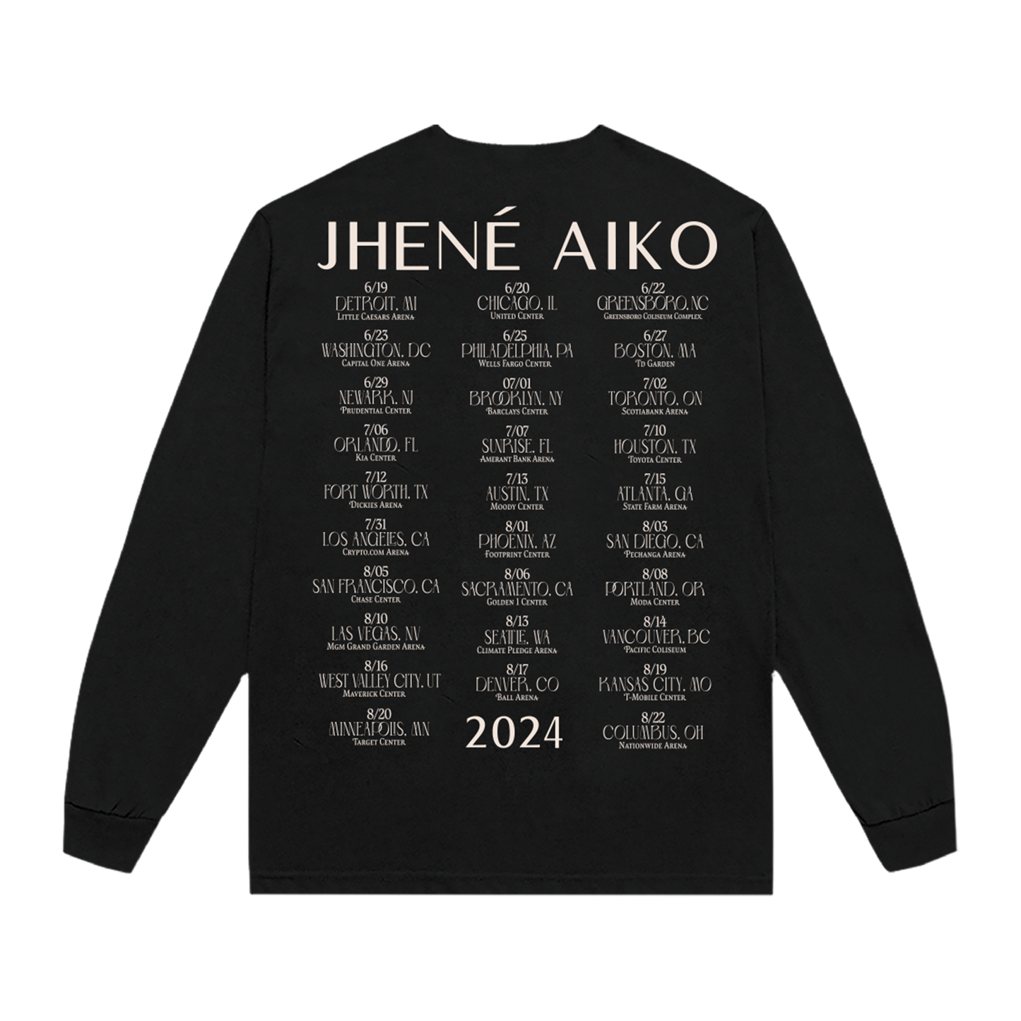 The Magic Hour Tour Long Sleeve | Jhene Aiko Official Tour The Magic Hour Tour Long Sleeve | Jhene Aiko Official Tour